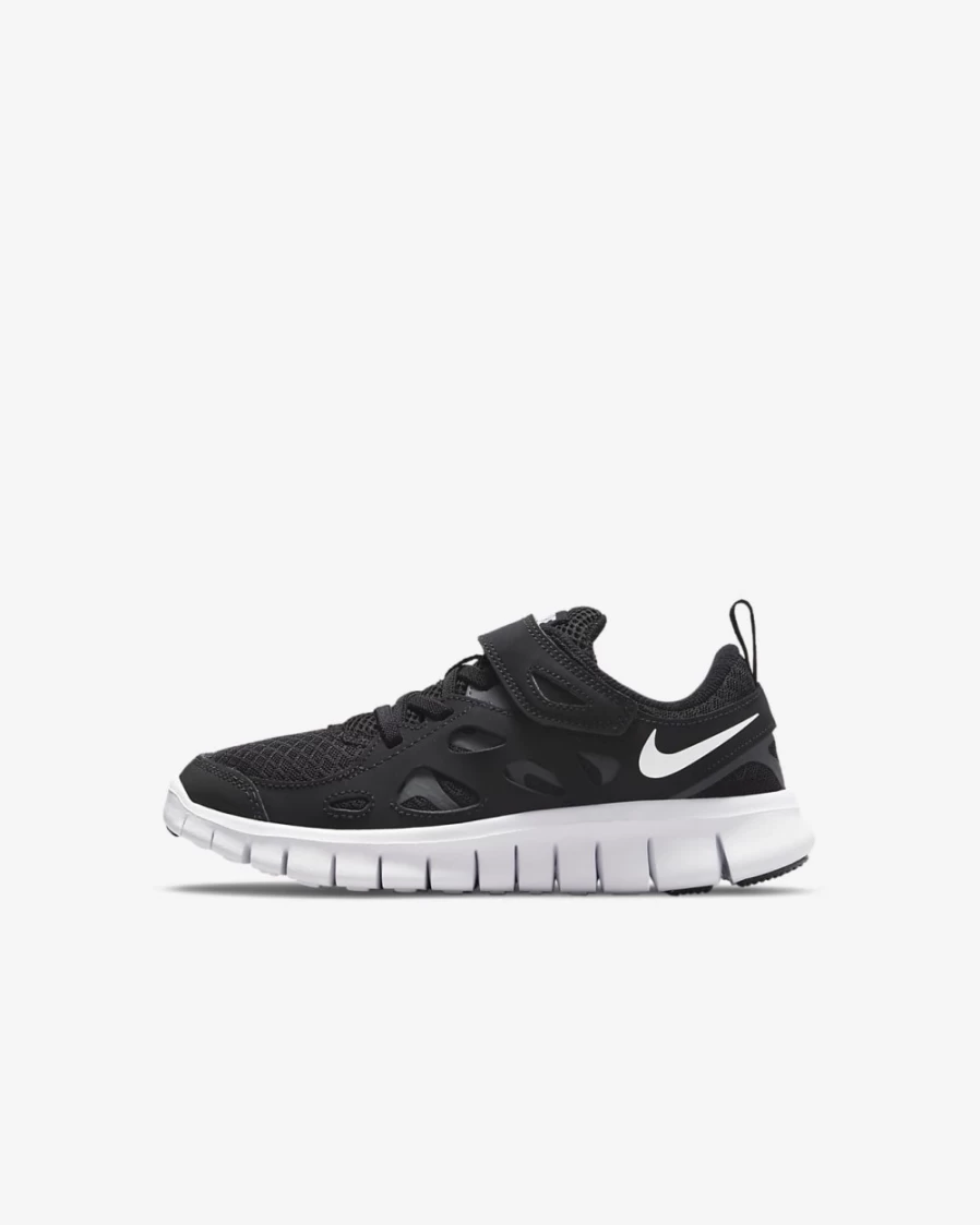 Nike Free Run 2 Little Kids' Running Shoes - Black/Dark Grey/White for Boys & Girls