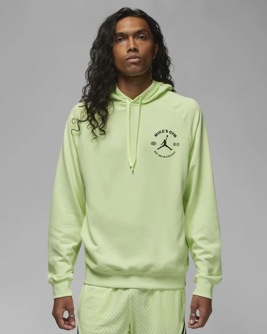 Nike Jordan Dri-FIT Sport BC Men's Light Liquid Lime/Black Fleece Hoodie