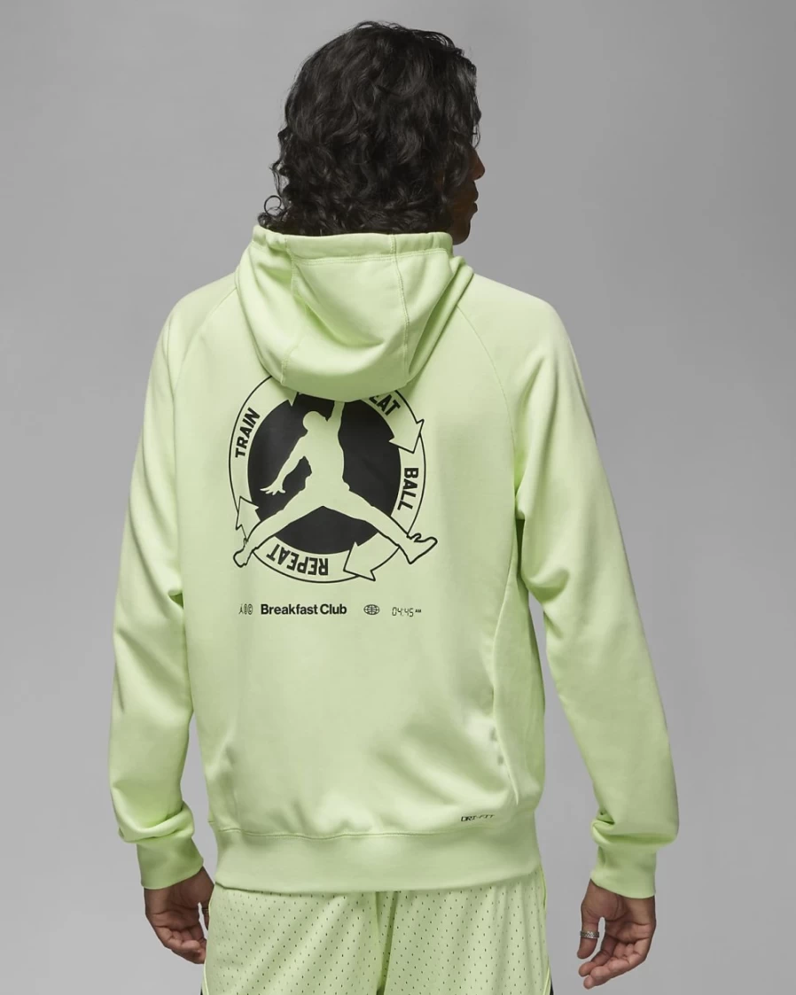 Nike Jordan Dri-FIT Sport BC Men's Light Liquid Lime/Black Fleece Hoodie