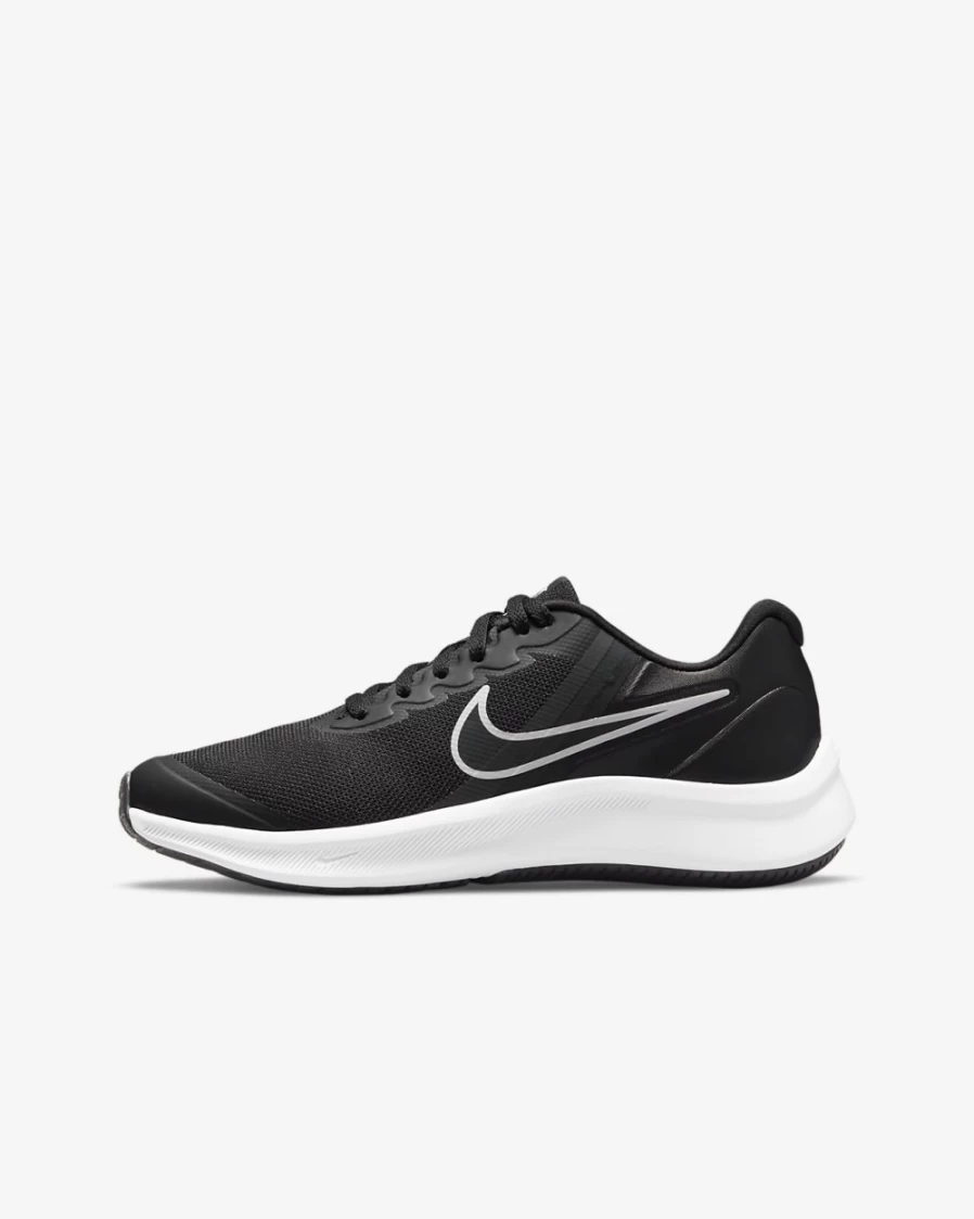 Nike Star Runner 3 Big Kids' Road Running Shoes - Black/Dark Smoke Grey for Boys & Girls
