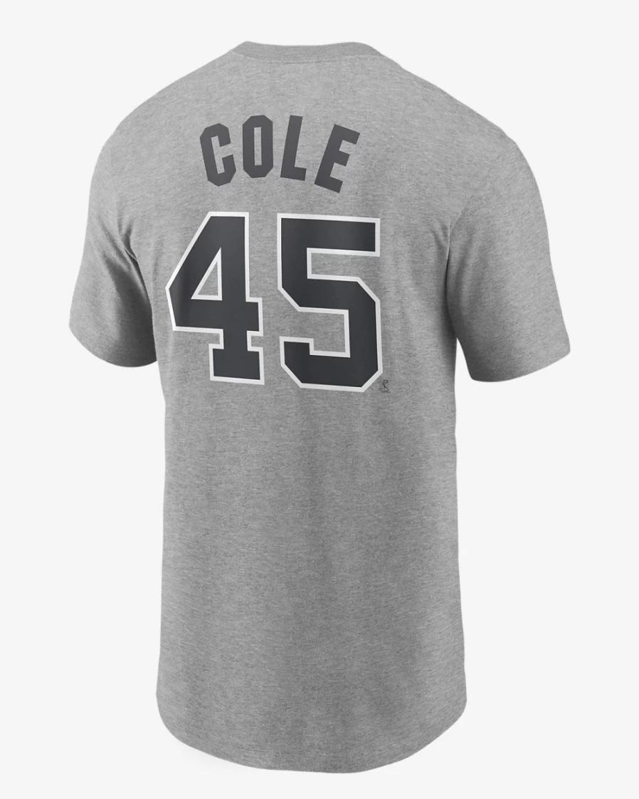Nike MLB New York Yankees Gerrit Cole Grey Men's T-Shirt