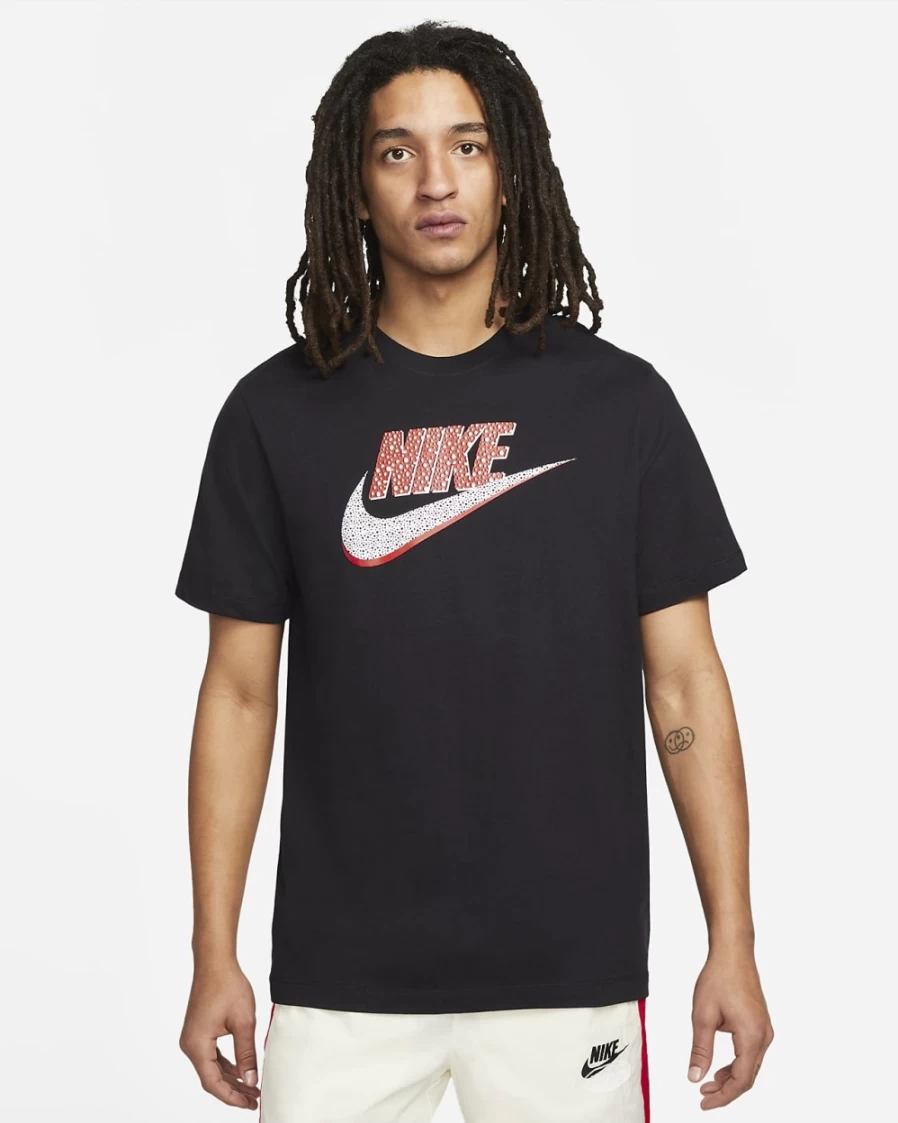Nike Men's Futura Sportswear T-Shirt - Black/White Athletic Tee