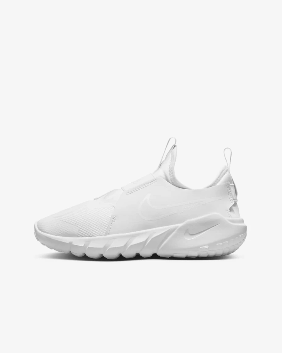 Nike Flex Runner 2 Big Kids' Road Running Shoes - White/White for Boys and Girls