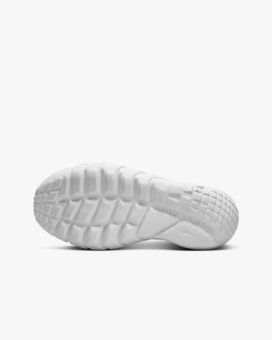 Nike Flex Runner 2 Big Kids' Road Running Shoes - White/White for Boys and Girls