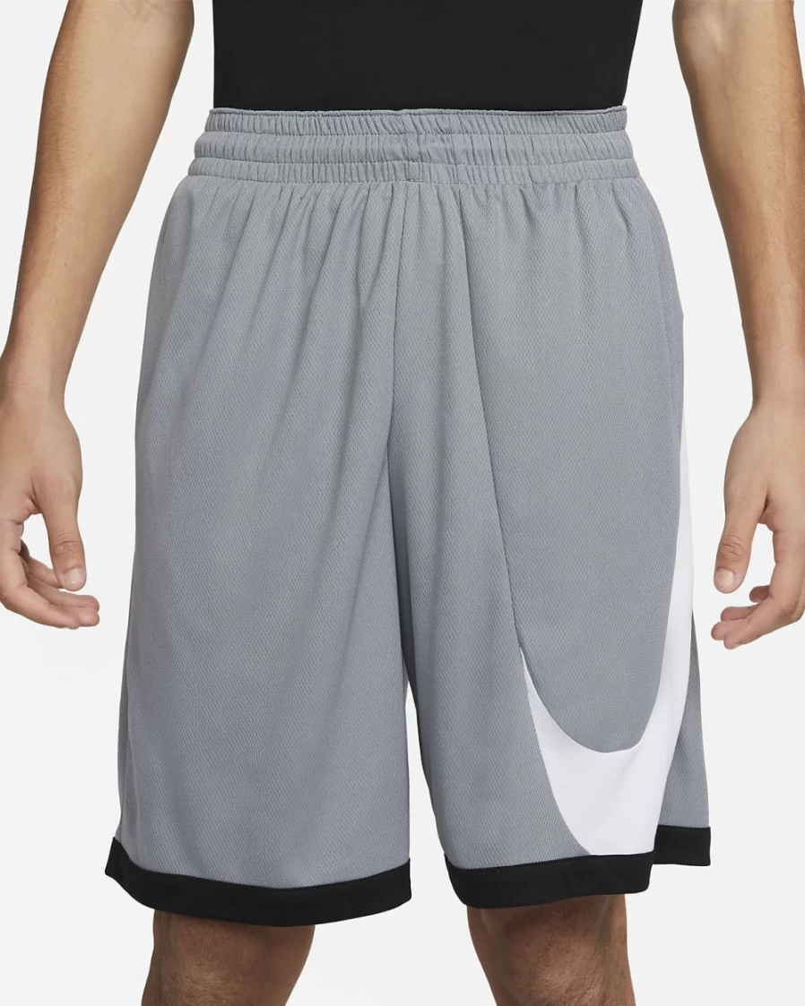 Nike Dri-FIT Men's Basketball Shorts - Cool Grey/Black/White - Breathable Performance Shorts for Men
