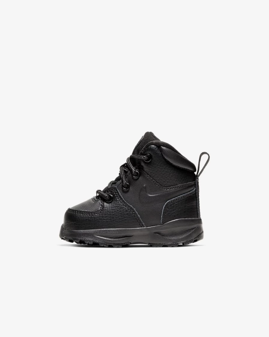 Nike Manoa Leather Boots for Toddlers & Babies - Unisex Black Waterproof Winter Shoes