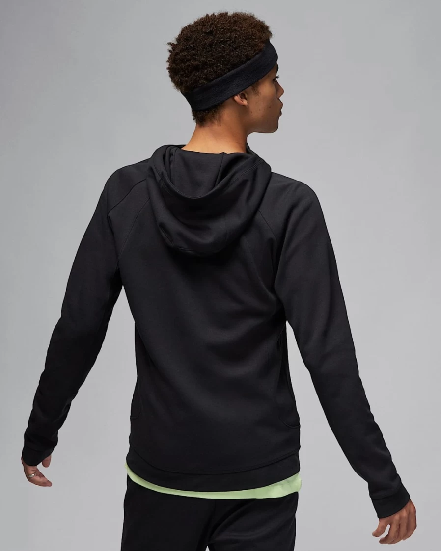 Nike Jordan Dri-FIT Sport Men's Air Fleece Full-Zip Hoodie - Black/Black