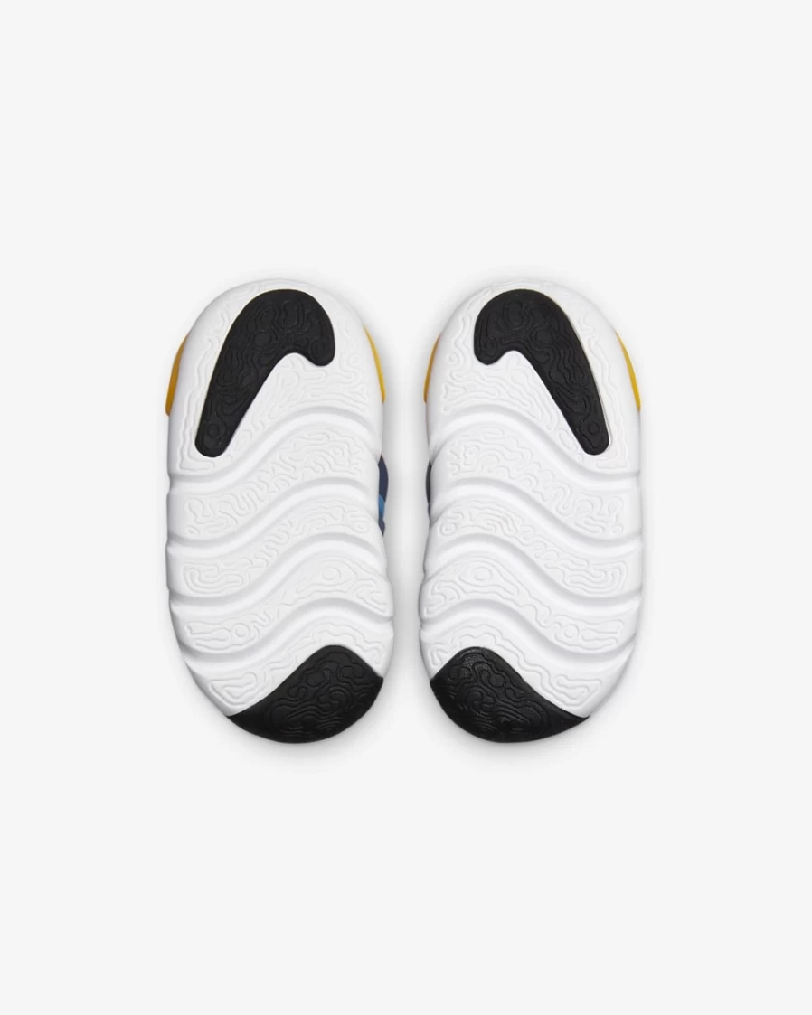 Nike Dynamo Go Easy On/Off Baby Toddler Shoes for Boys & Girls - Mystic Navy, Light Photo Blue, University Gold, White