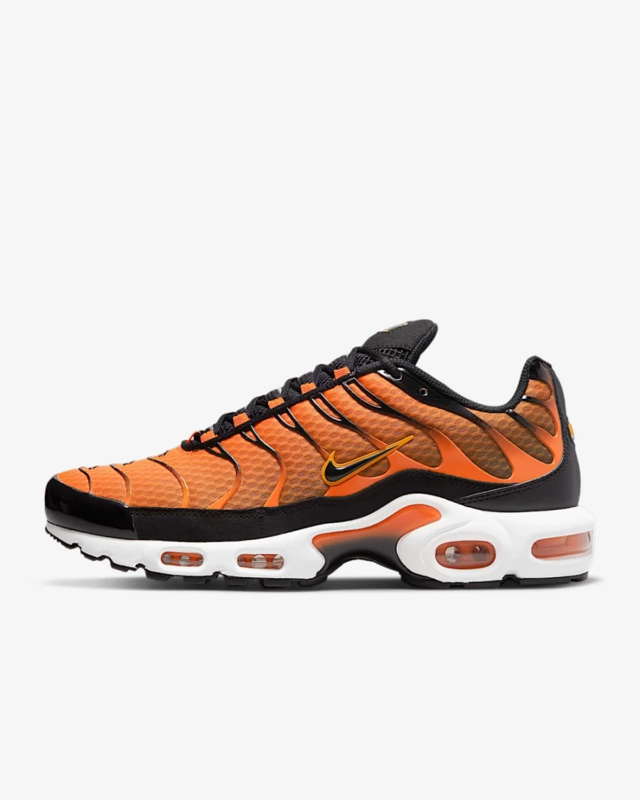 Nike Air Max Plus Men's Shoes in Safety Orange/Black/White/University Gold