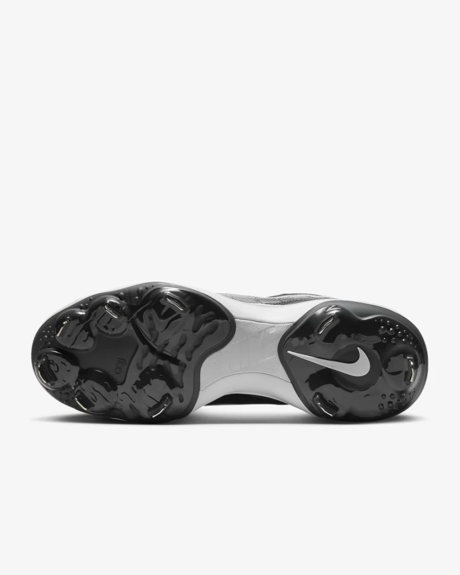 Nike Alpha Huarache Varsity 4 Low Baseball Cleats for Men - Black/Dark Smoke Grey/Light Smoke Grey/White