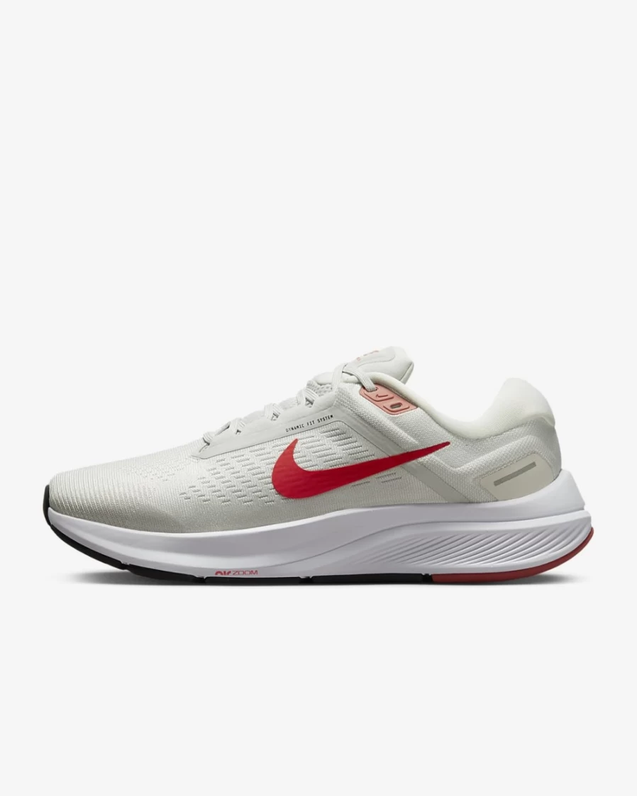 Nike Structure 24 Men's Road Running Shoes - Photon Dust/Platinum Tint/Black/Light Crimson