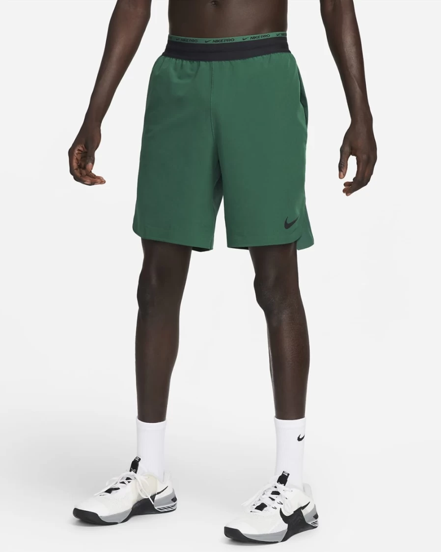 Nike Dri-FIT Flex Rep Pro Men's 8" Training Shorts - Gorge Green/Black, Unlined, Breathable Workout Shorts for Men