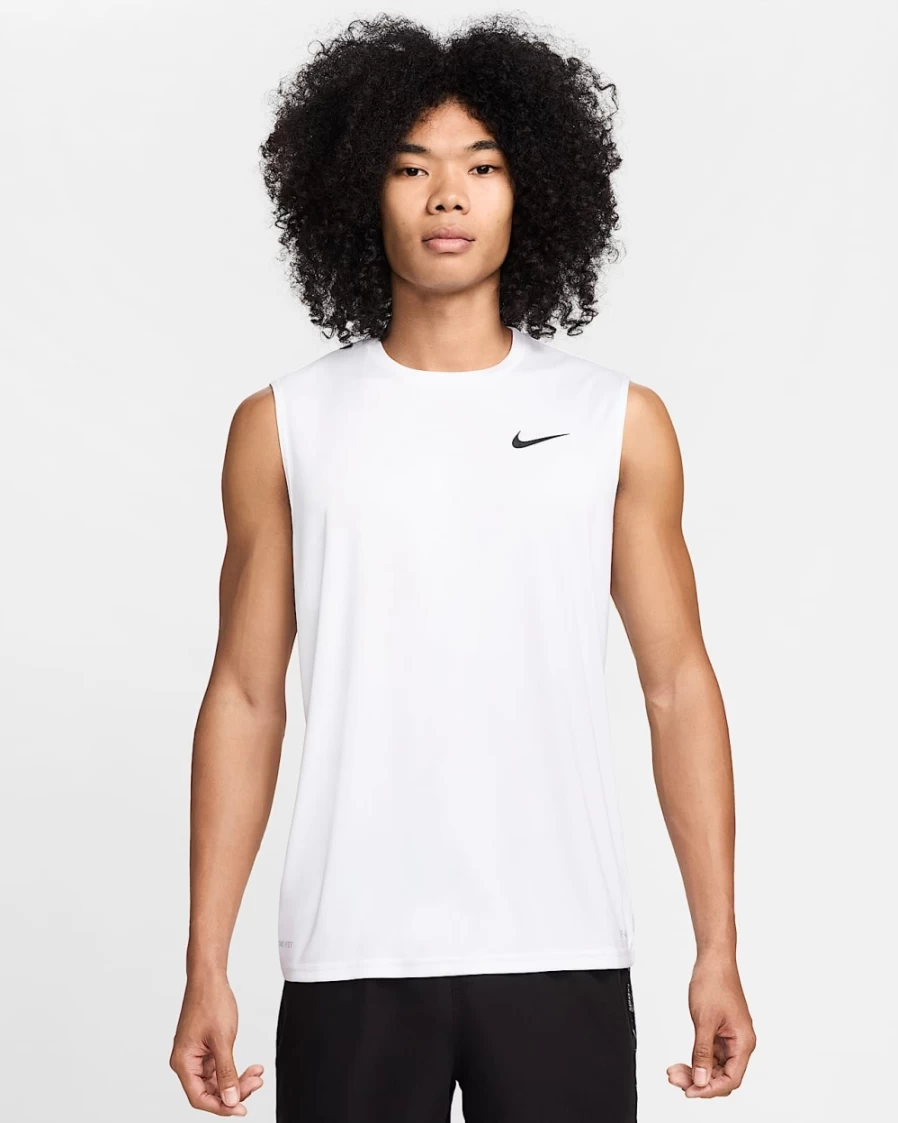 Nike Men's Essential White Hydroguard Sleeveless Swim Shirt