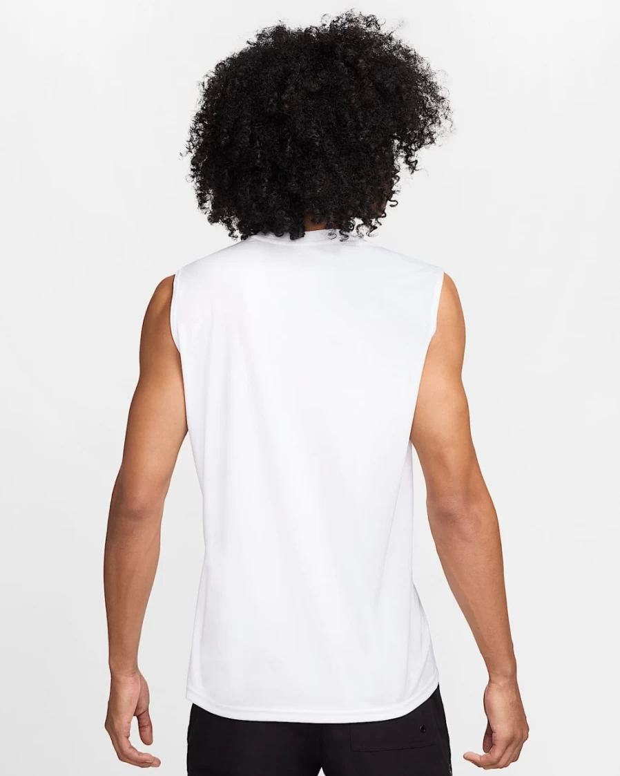 Nike Men's Essential White Hydroguard Sleeveless Swim Shirt