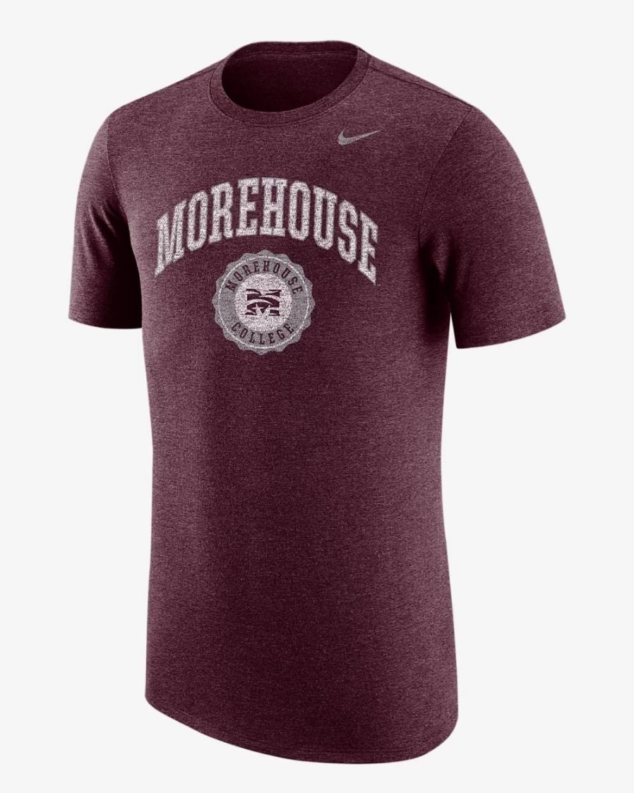 Nike Morehouse Maroons Men's Deep Maroon Heather T-Shirt