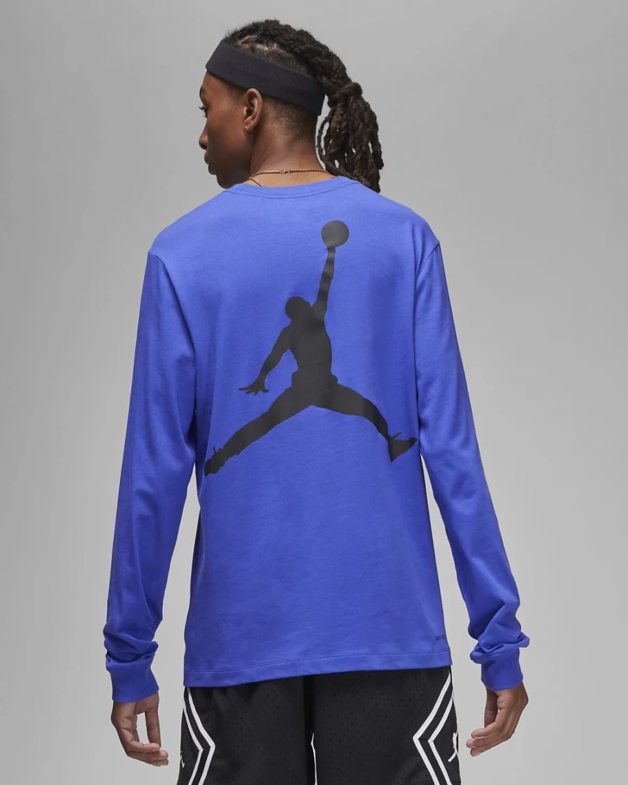 Nike Jordan Dri-FIT Sport Men's Long-Sleeve Graphic T-Shirt - Lapis/Black