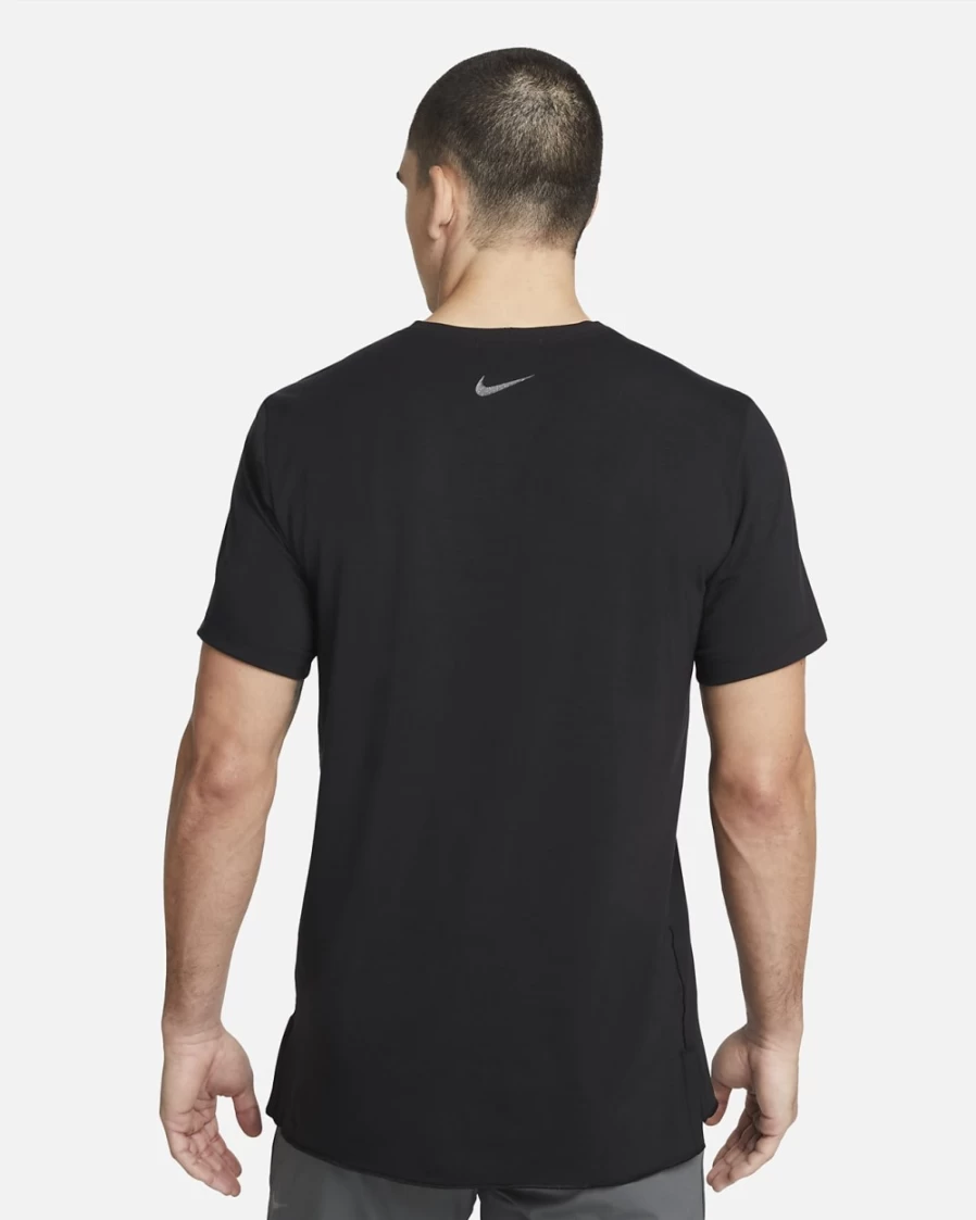 Nike Dri-FIT Men's Yoga Top - Black/Iron Grey Performance Workout Shirt