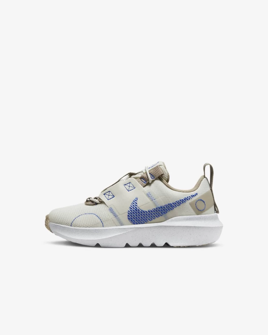 Nike Crater Impact Kids' Light Bone/Khaki/White/Racer Blue Sneakers for Boys and Girls