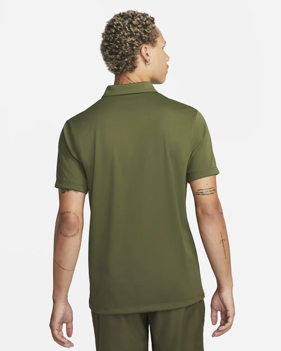 NikeCourt Dri-FIT Men's Tennis Polo Shirt - Rough Green/White, Moisture-Wicking Performance Top for Men
