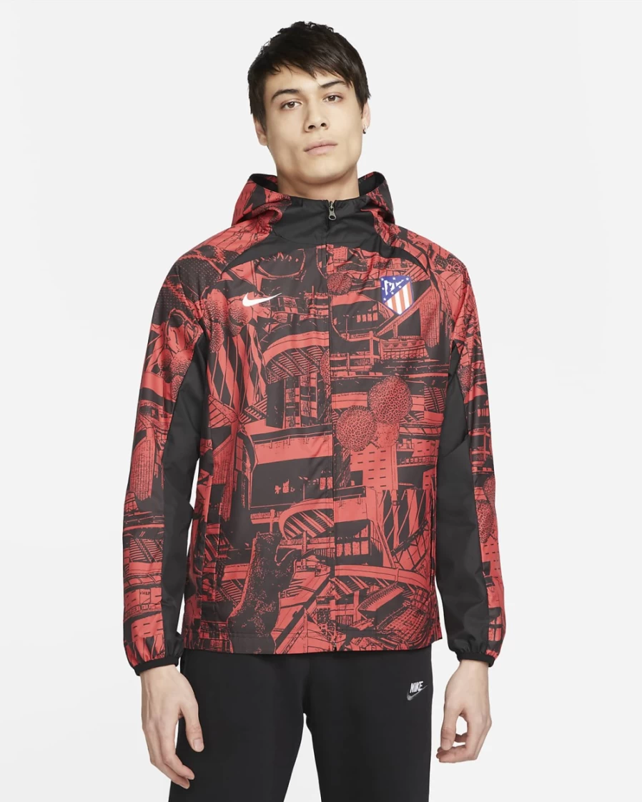Nike Men's Atlético Madrid AWF Soccer Jacket in Sport Red/White