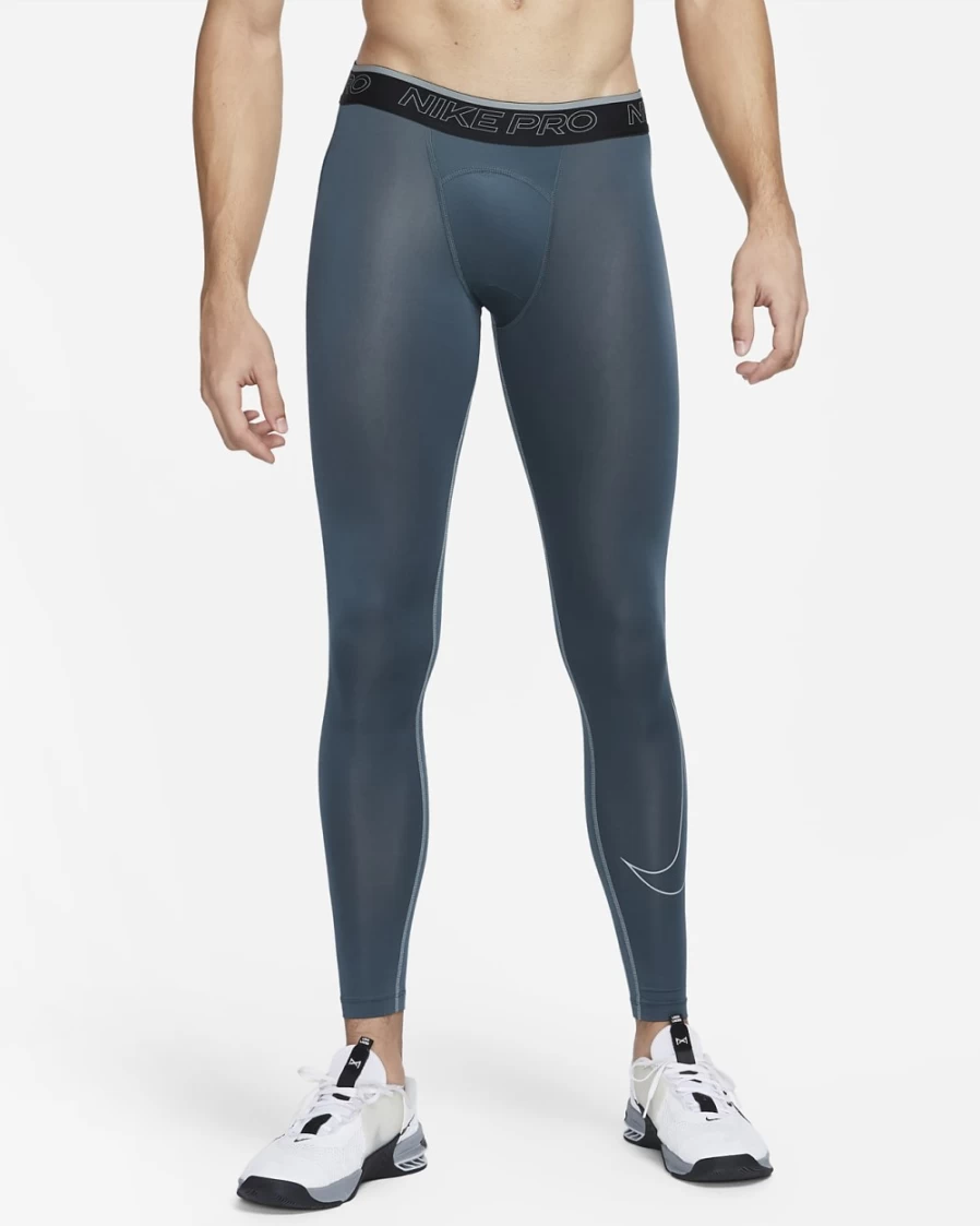 Nike Pro Dri-FIT Men's Training Tights - Faded Spruce/Mica Green, Moisture-Wicking & Breathable