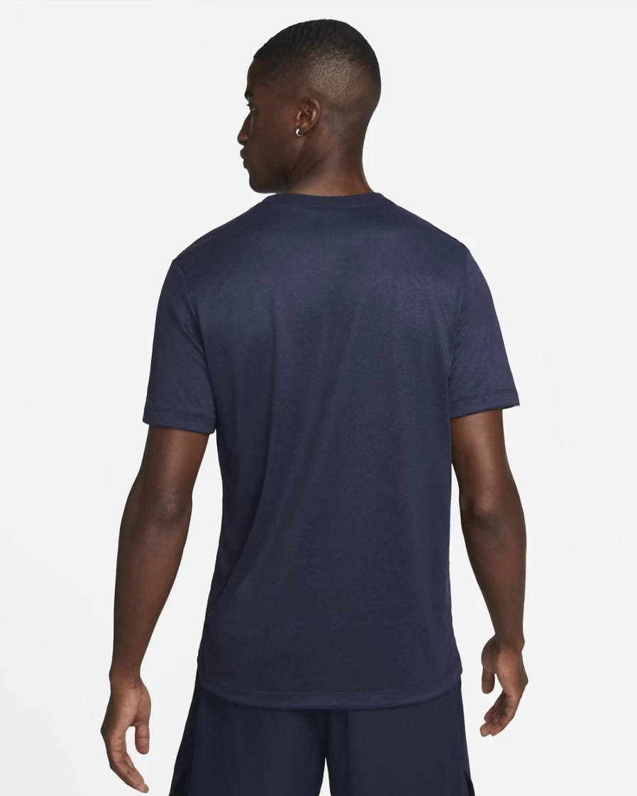 Nike Dri-FIT Legend Men's Training T-Shirt - Moisture-Wicking Dark Obsidian/College Navy/Heather/Matte Silver Workout Top