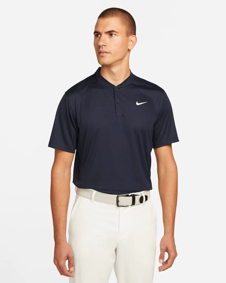 Nike Dri-FIT Victory Men's Golf Polo Shirt - Obsidian/White - Moisture-Wicking Performance Top