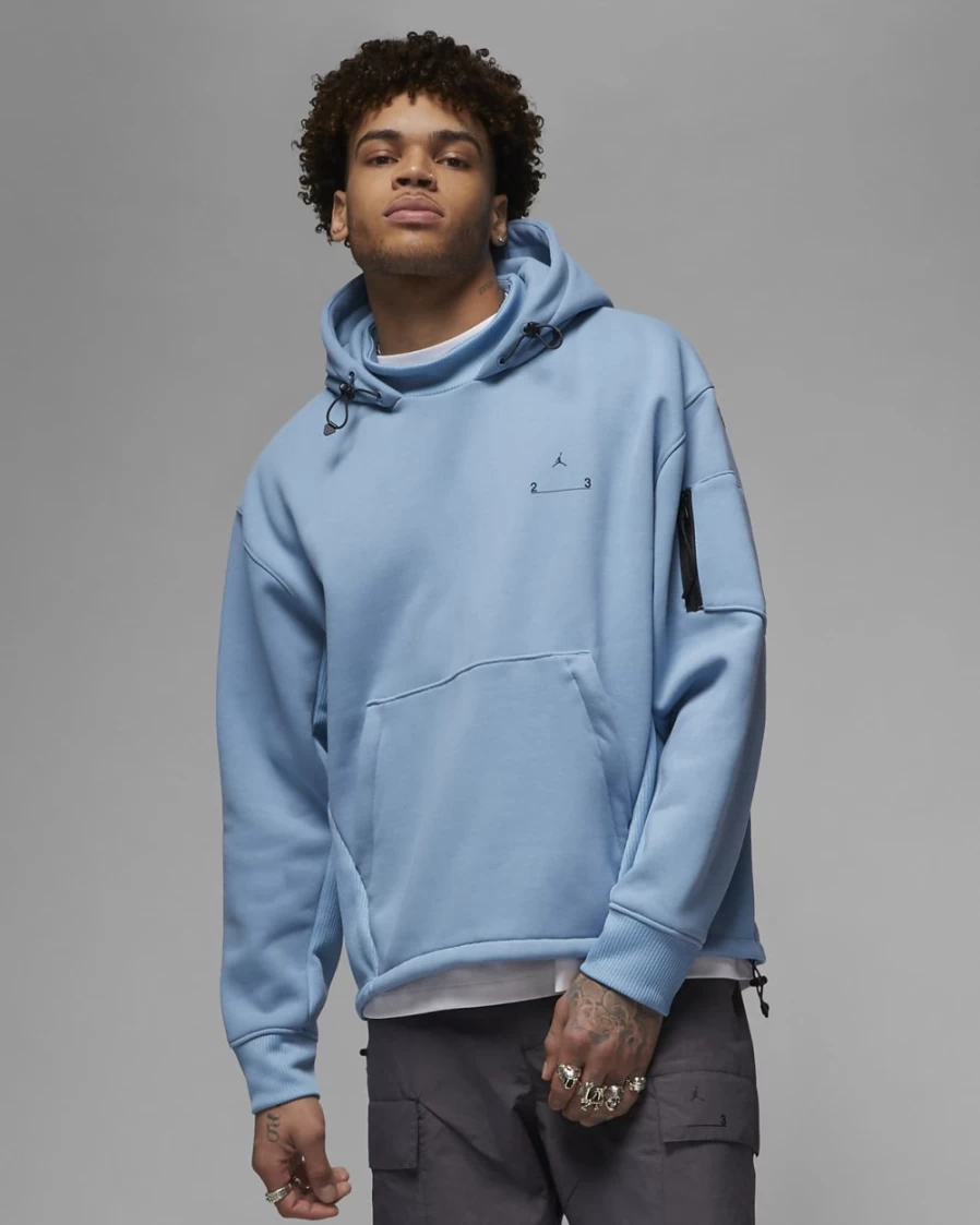 Nike Jordan 23 Engineered Men's Fleece Pullover Hoodie - Chambray Blue