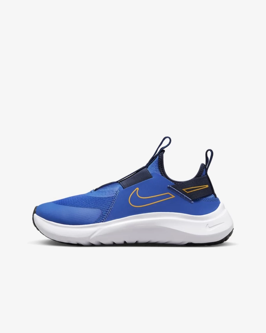 Nike Flex Plus Big Kids' Road Running Shoes for Boys & Girls - Game Royal/Midnight Navy/White/Yellow Ochre