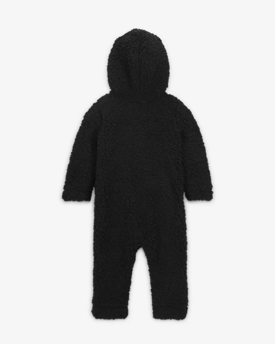 Nike Baby Unisex (0-9 Months) Black Full-Zip Coverall One-Piece Jumpsuit