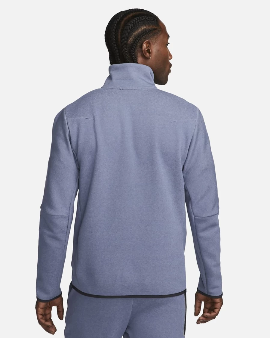 Nike Men's Tech Fleece 1/2-Zip Pullover Hoodie - Diffused Blue/Heather - Sportswear Jacket