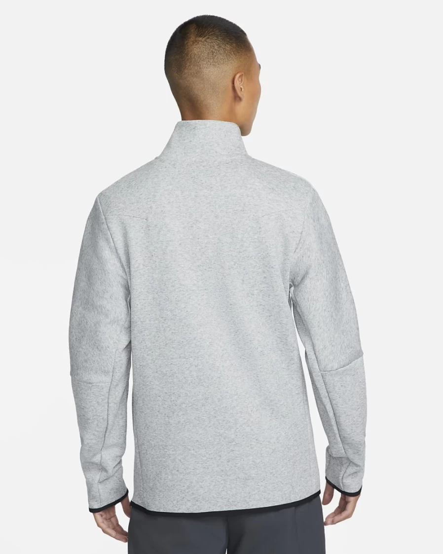 Nike Men's Tech Fleece 1/2-Zip Pullover Hoodie - Dark Grey Heather