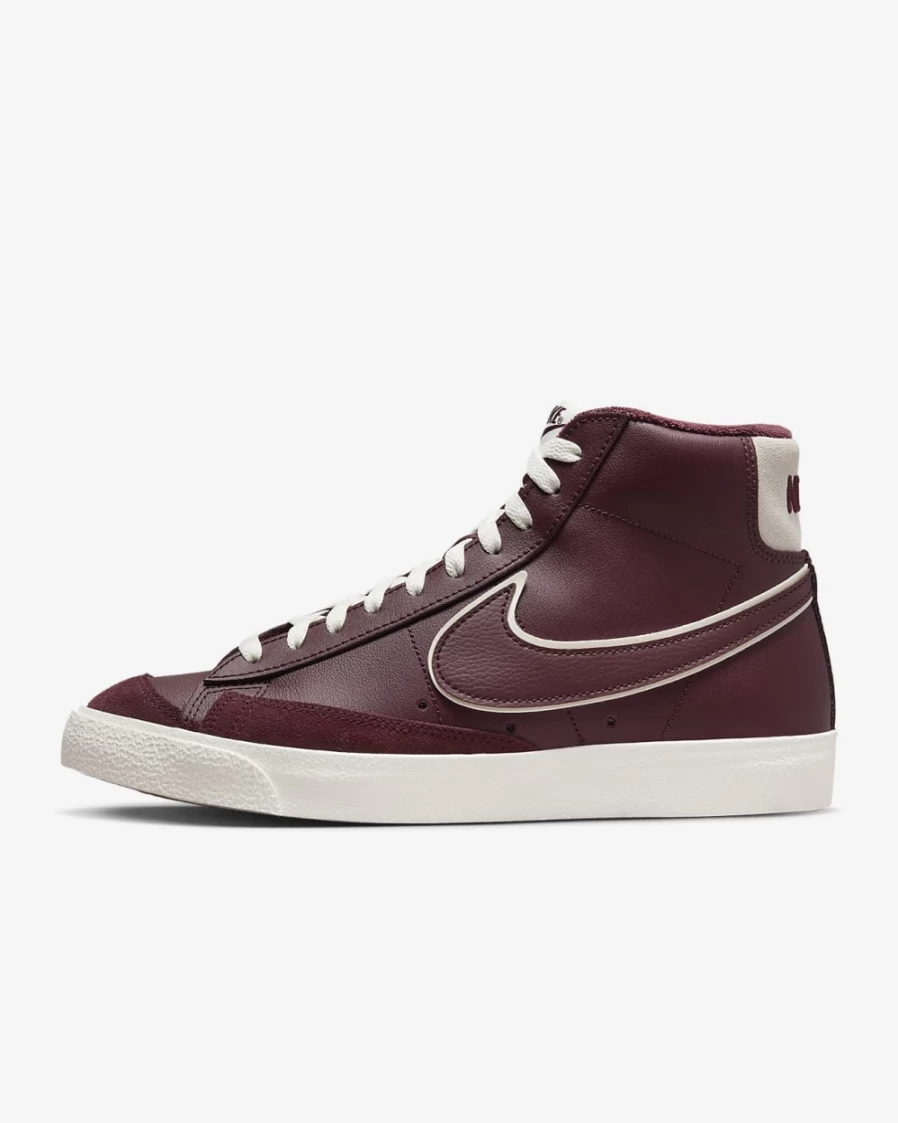 Nike Blazer Mid '77 Premium Men's Shoes in Night Maroon/Sail/Gum Medium Brown