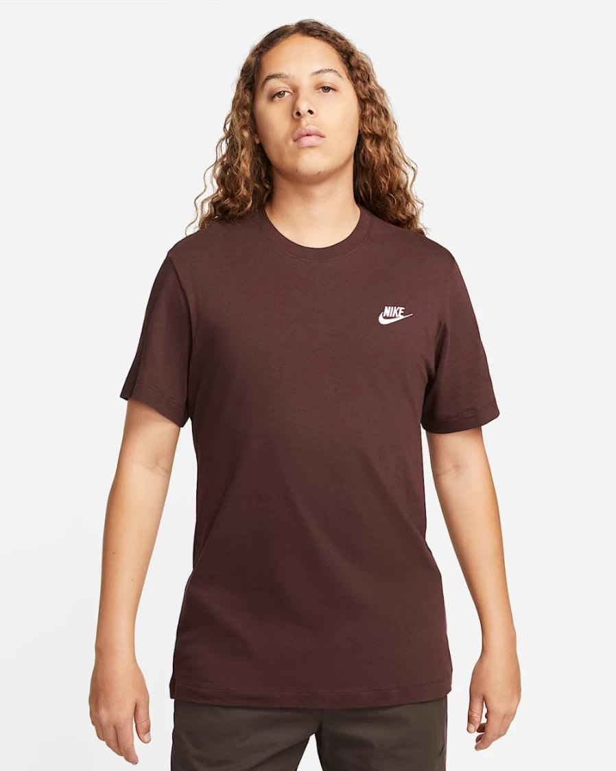 Nike Men's Earth Color Sportswear Club T-Shirt - Casual Comfort Fit Cotton Tee