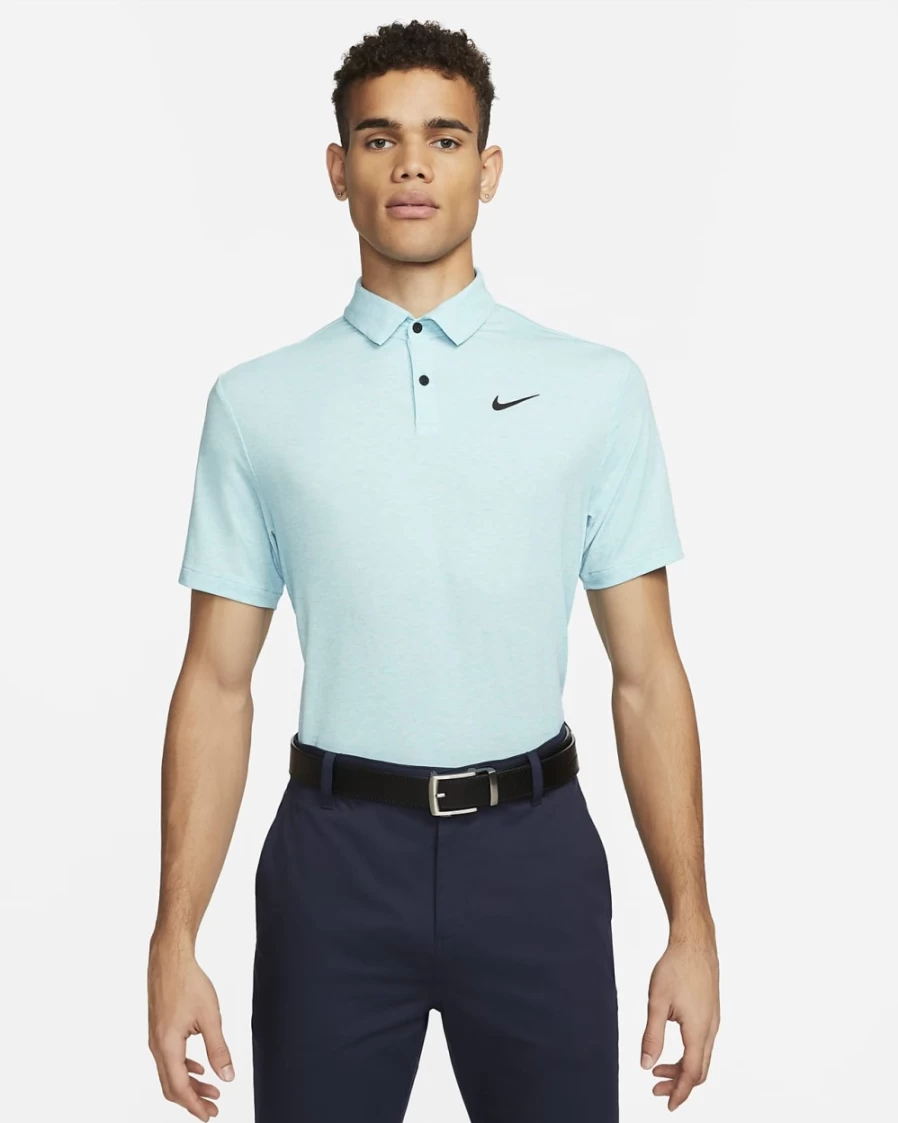 Nike Dri-FIT Tour Men's Golf Polo Shirt - Baltic Blue/Black, Moisture-Wicking, Comfort Fit