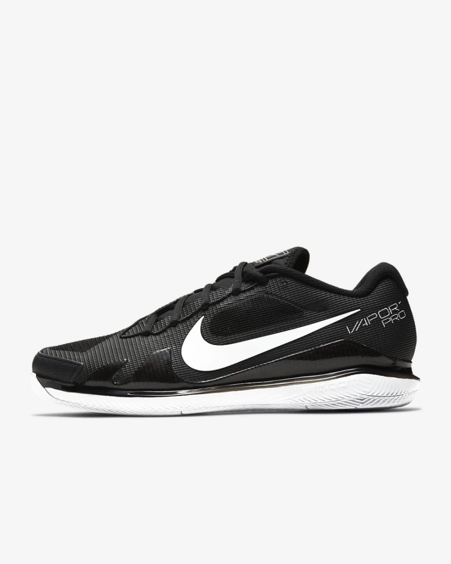 NikeCourt Air Zoom Vapor Pro Men's Tennis Shoes - Black/White for Hard Court Performance