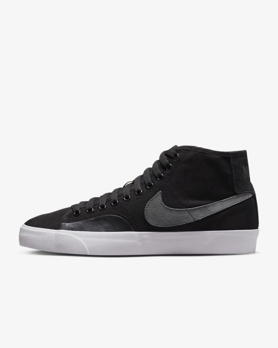 Nike SB Blazer Court Mid Premium Skate Shoes for Men - Black/Anthracite