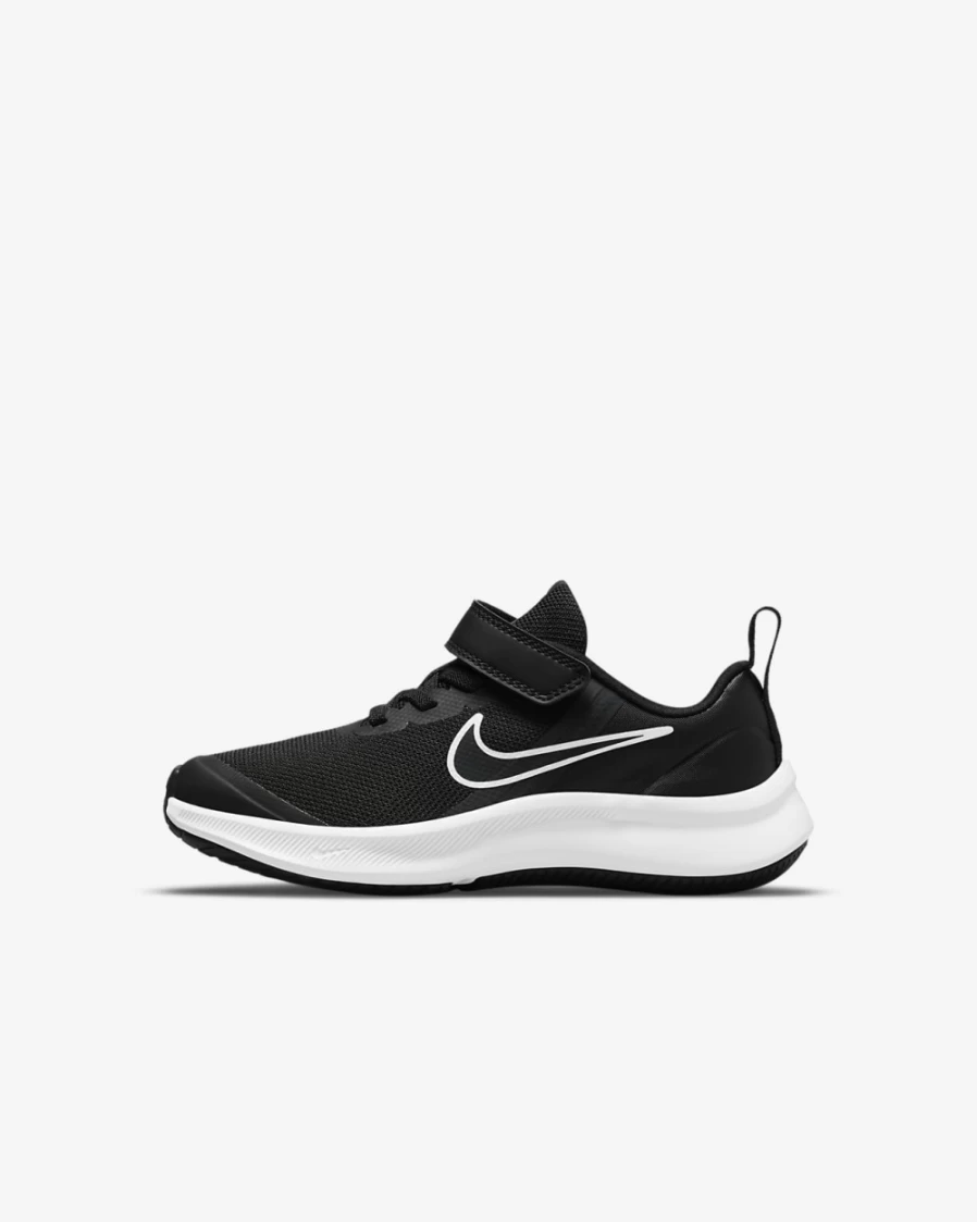 Nike Star Runner 3 Little Kids' Shoes - Black/Dark Smoke Grey Running Shoes for Boys & Girls