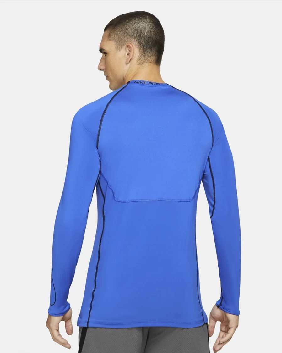 Nike Pro Dri-FIT Men's Game Royal/Black Slim Fit Long-Sleeve Training Top
