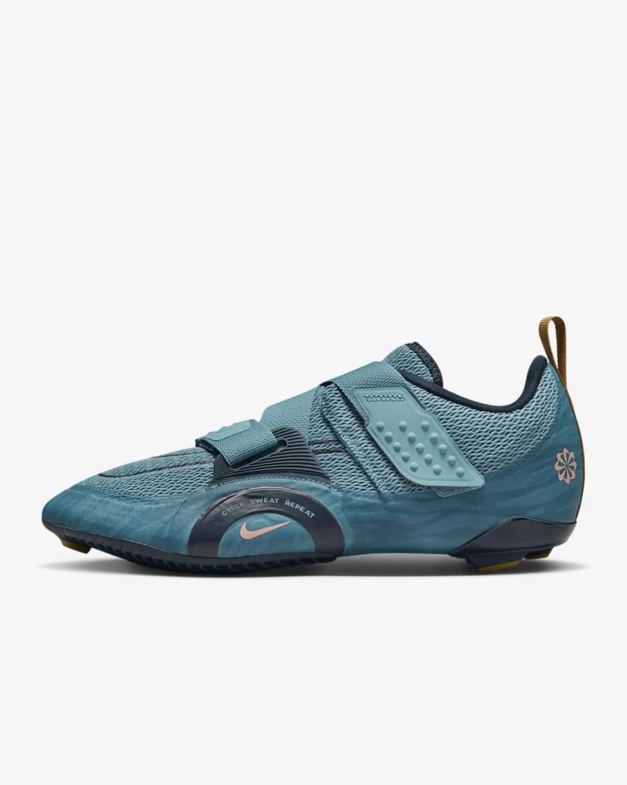 Nike SuperRep Cycle 2 Next Nature Men's Indoor Cycling Shoes - Cerulean/Arctic Orange/Golden Moss/Armory Navy