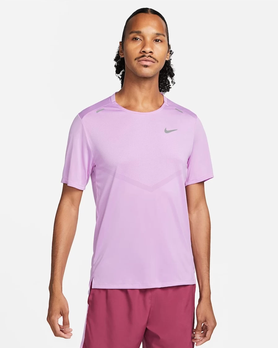 Nike Dri-FIT Rise 365 Men's Running Shirt - Rush Fuchsia Short-Sleeve Moisture-Wicking Top
