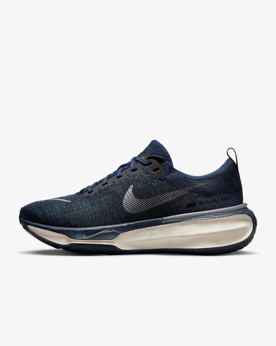 Nike Invincible 3 Men's Road Running Shoes - College Navy/Midnight Navy/Black/Metallic Silver for Men