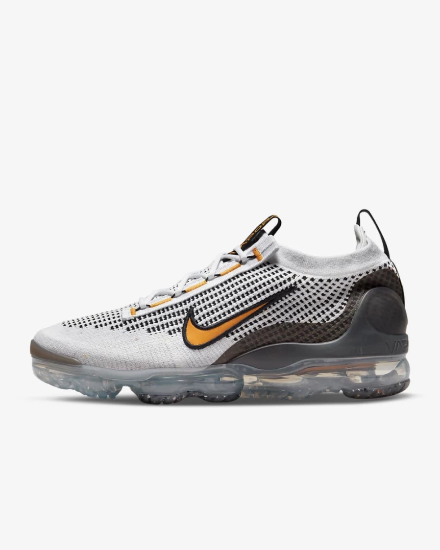 Nike Air VaporMax 2021 Flyknit Men's Running Shoes White Black Anthracite Kumquat