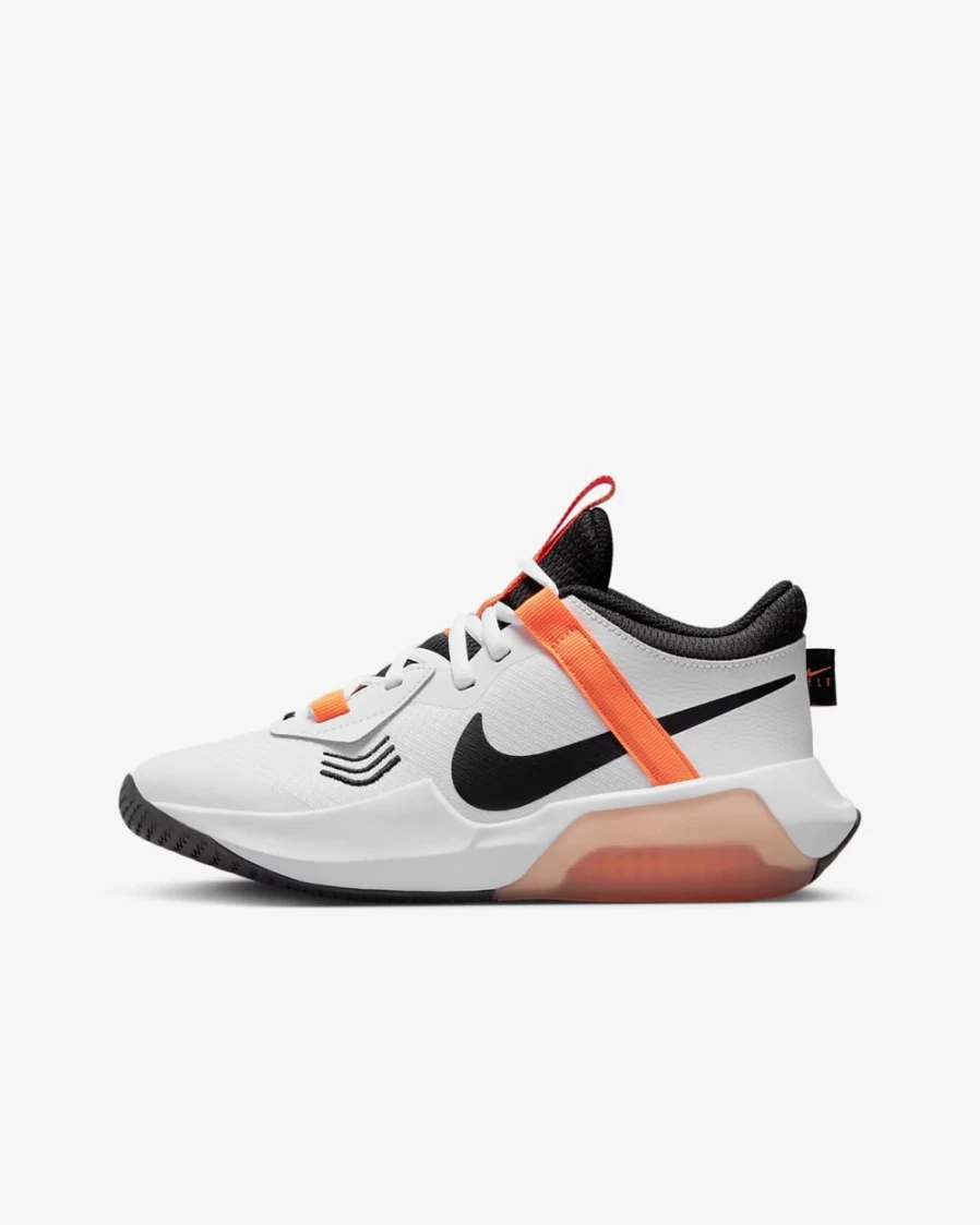 Nike Air Zoom Crossover Big Kids' Basketball Shoes for Boys & Girls - White/Safety Orange/Total Orange/Black