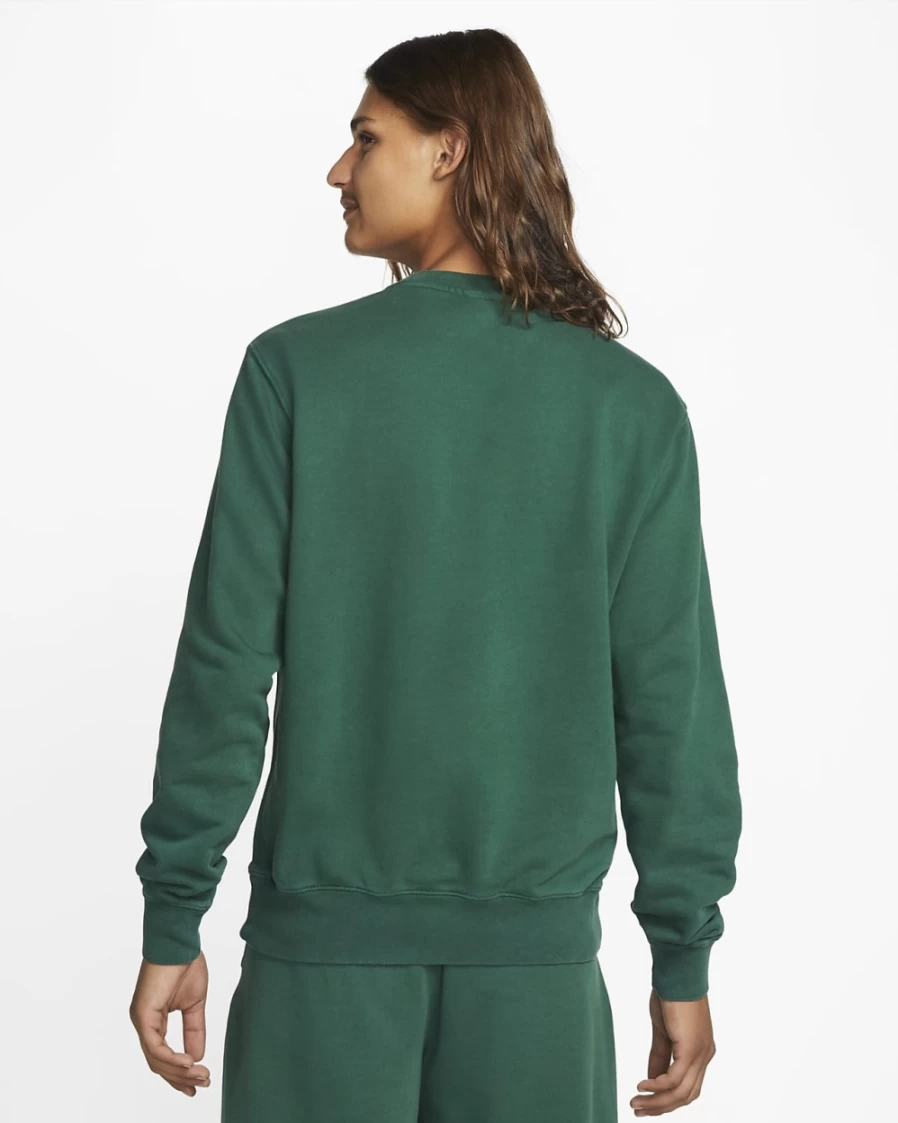 Nike Men's Gorge Green Club Fleece French Terry Sweatshirt - Sportswear Comfort Pullover