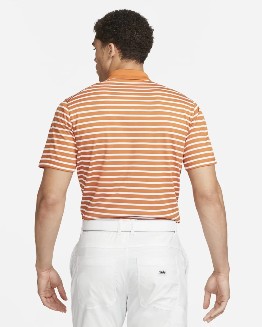 Nike Dri-FIT Victory Men's Golf Polo - Monarch/White Striped Performance Shirt