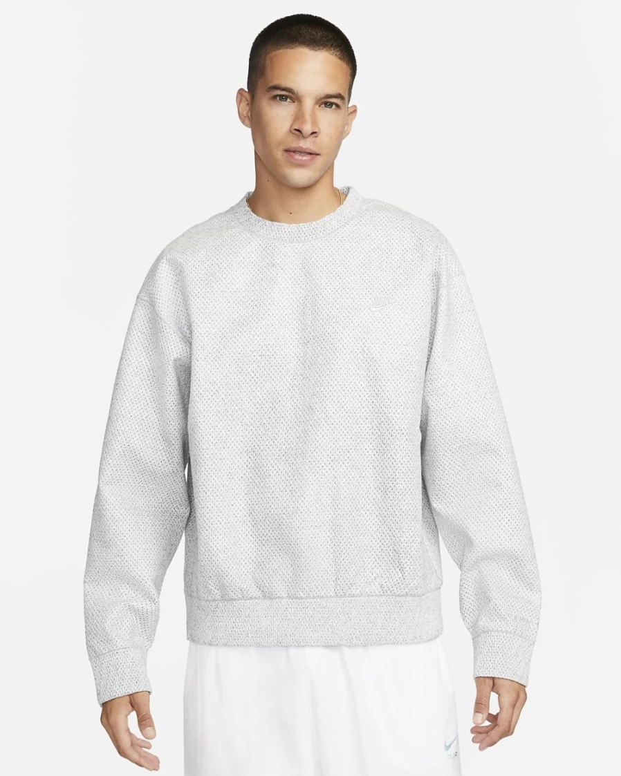 Nike Forward Crew Men's Light Smoke Grey Heather Anthracite Sweatshirt