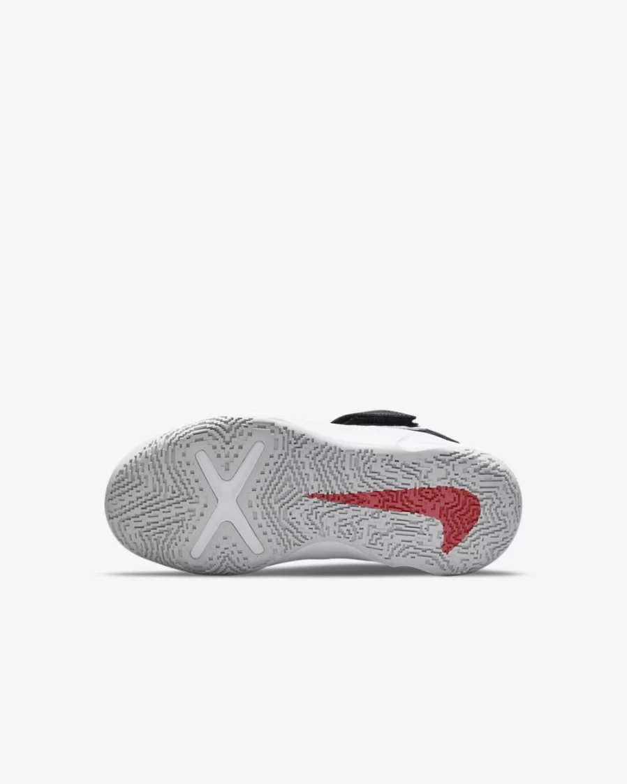 Nike Team Hustle D 10 FlyEase Kids' Shoes - Easy On/Off - Off Noir/University Red/Game Royal/White - Boys & Girls