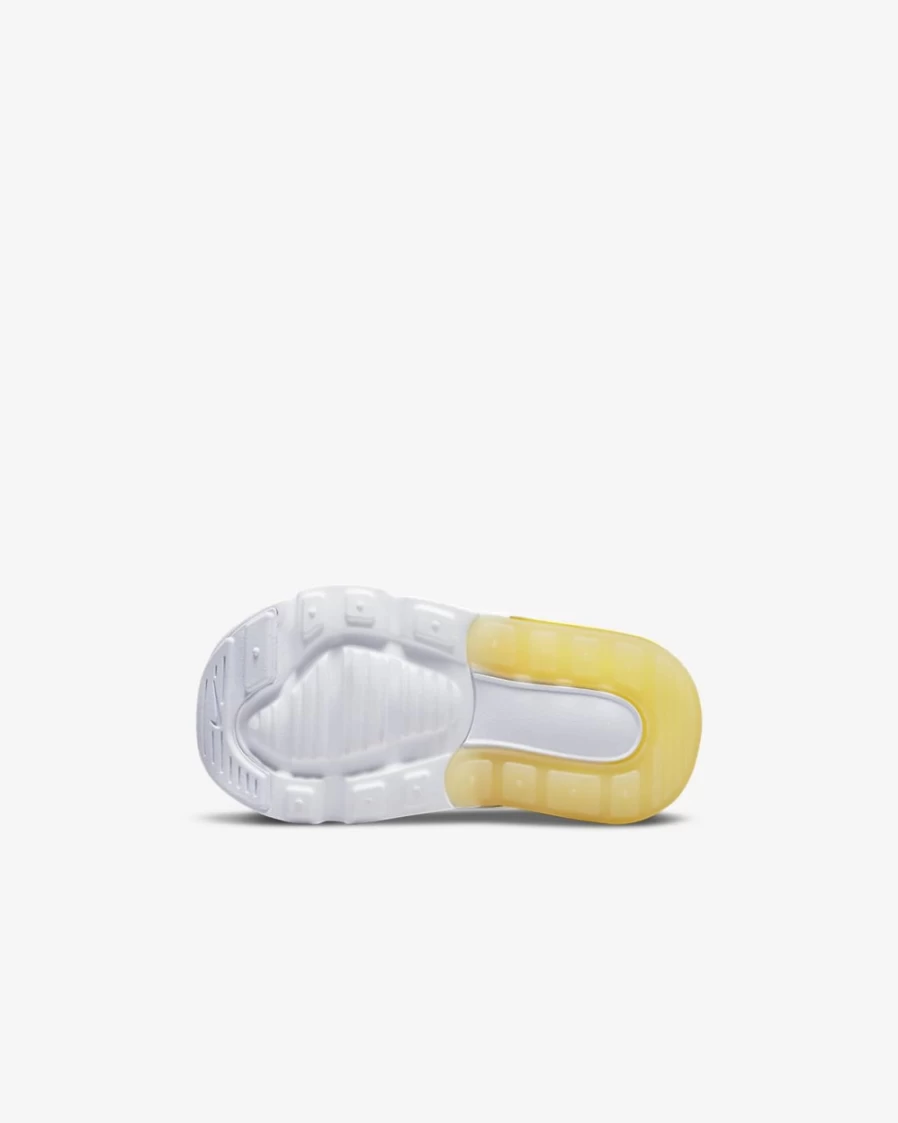 Nike Air Max 270 Toddler Shoes for Boys & Girls - White/Yellow Strike/Pearl White/Crimson Bliss
