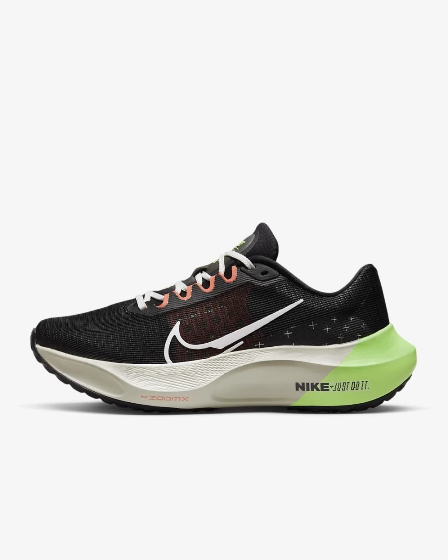 Nike Zoom Fly 5 Men's Road Running Shoes - Black/Sail/Ghost Green/White